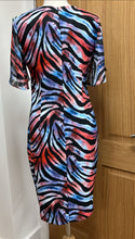 Load image into Gallery viewer, Molly Jo - Short Sleeved Zebra Print Dress - Red, Blue, Black - 7866