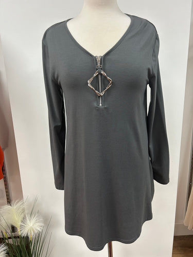 Doris Streich - Long Sleeve Tunic - Grey