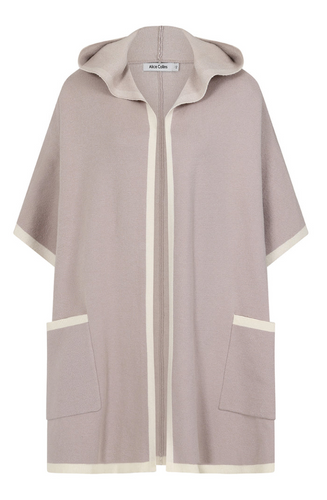 Alice Collins - Poppy Oversized hooded Jacket - Dove Grey