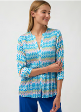 Load image into Gallery viewer, Bariloche - Caleta pleated Blouse - Turquoise mix